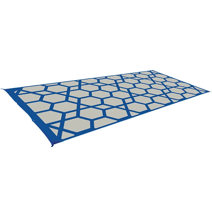 Camping World Reversible RV Patio Mat, Geometric Design in Blue