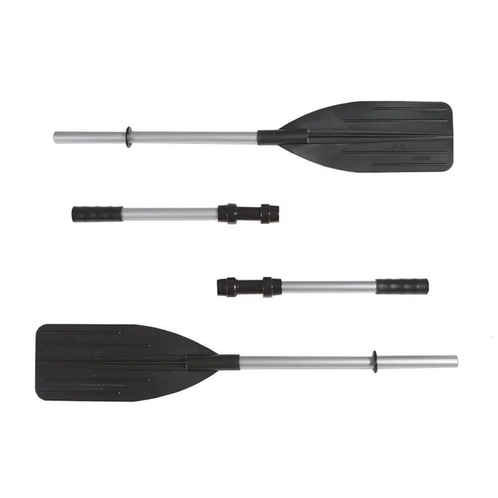 Intex Excursion 5 Inflatable Boat Set & 2 Transom Mount 8 Speed Trolling Motors