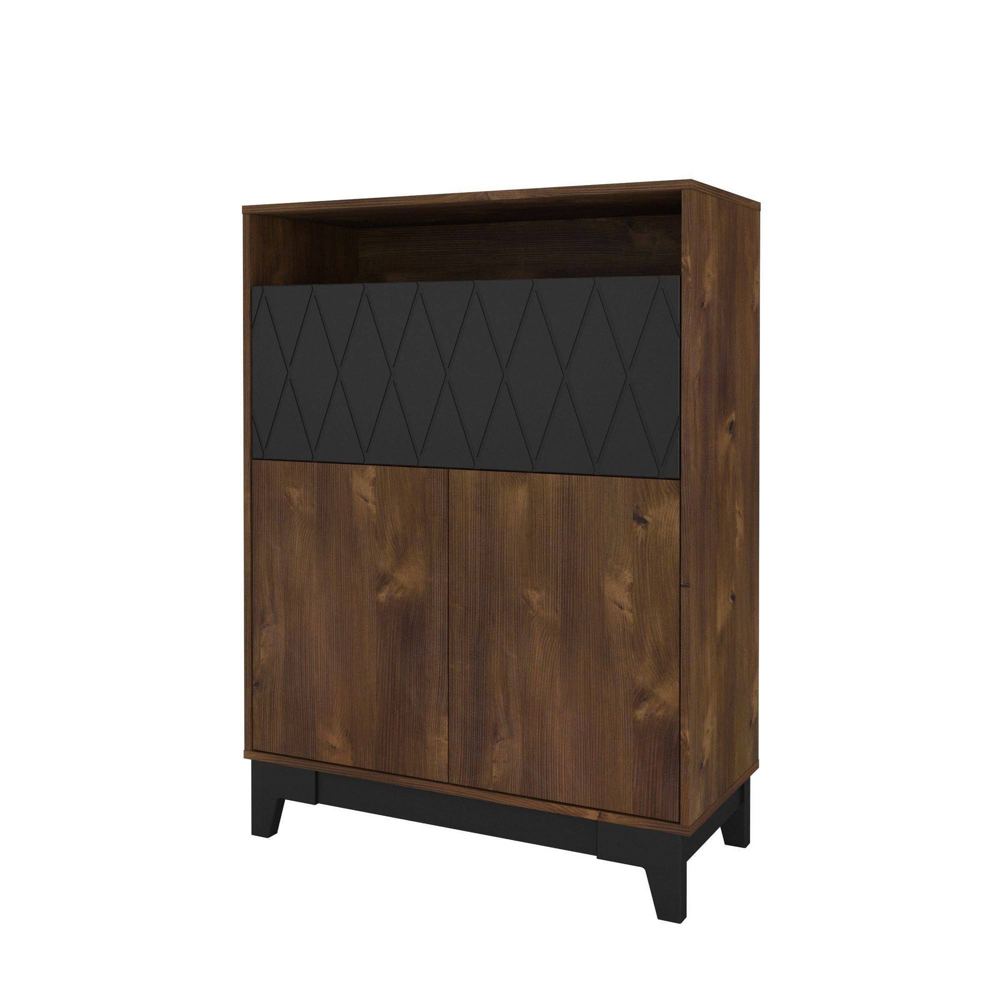 Nexera 402699 Boss Secretary Desk Truffle u0026 Black