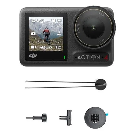 DJI Osmo Action 4 4K 120fps HDR IP68 Waterproof Action Camera Standard Combo Bundle with Surfing Tether Accessories Kit for DJI Osmo Series Action Cameras