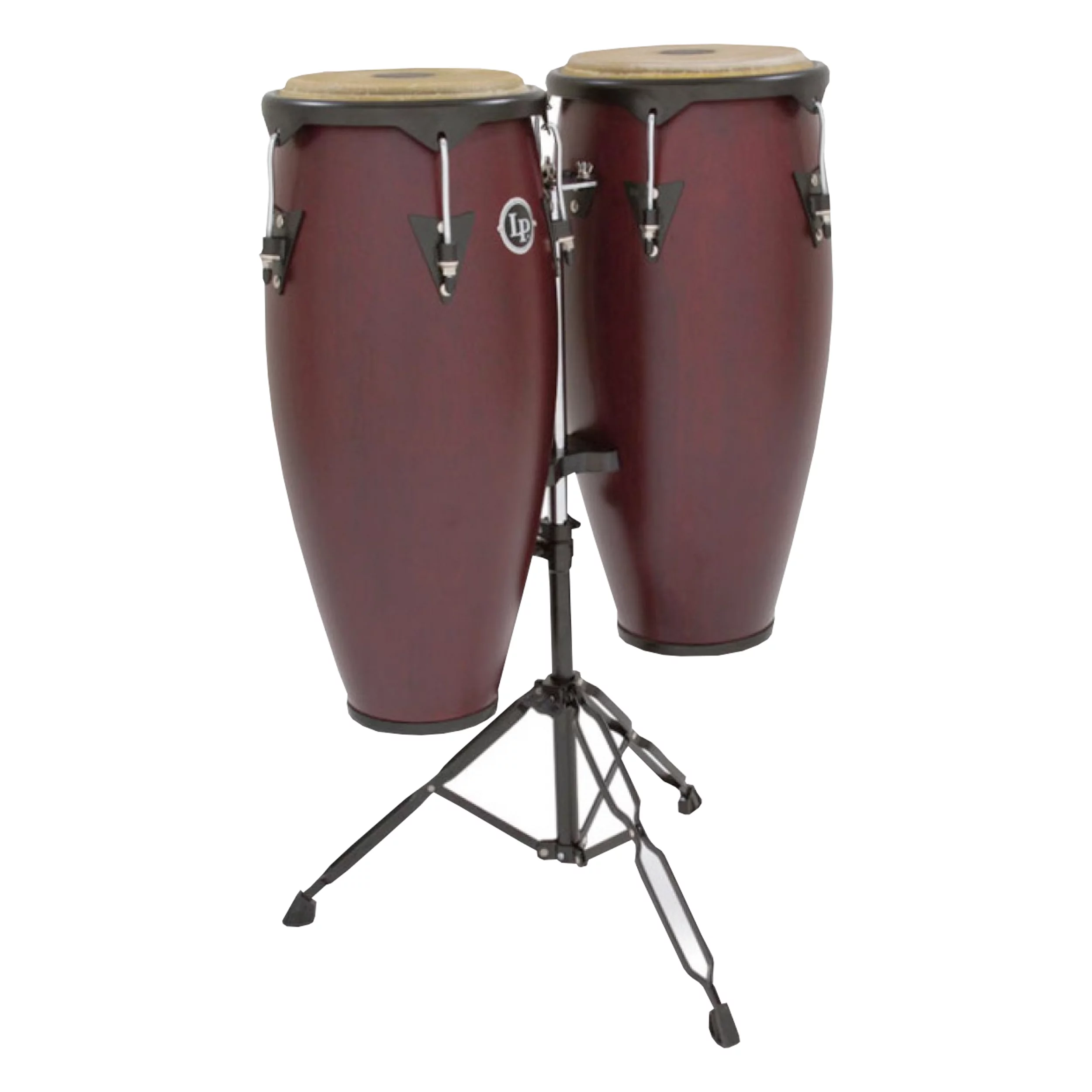 Latin Percussion City Series Conga Set with Stand In Darkwood Finish - Curated Treasures Market