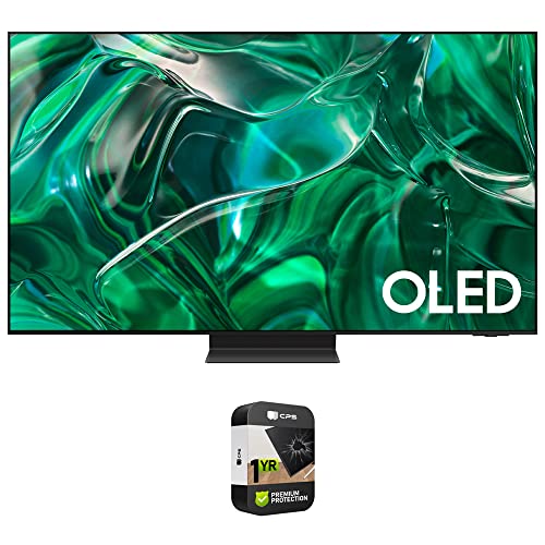 Samsung QN77S95CA 77 inch HDR Quantum Dot OLED Smart TV Bundle with 1 YR CPS Enhanced Protection Pack (2023 Model)