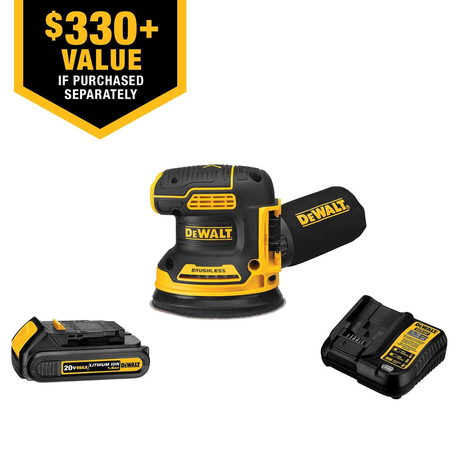 DeWalt 20-Volt Brushless Cordless Variable Speed Random Orbital Sander with Dust Management Rubber - Shop Hardware Tools Online Store