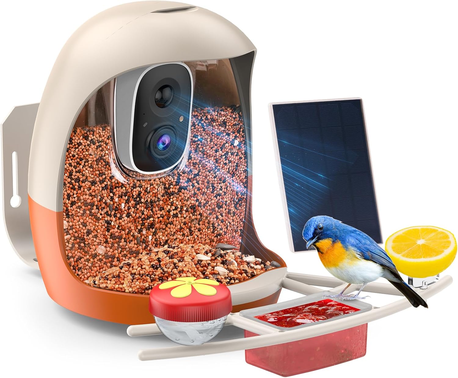 Bird Feeder with Camera, Smart Bird Feeder Camera with AI Identify, 4K Ultra HD Camera, Auto Capture Bird Videos & Instant Notification, Attract a Variety of Birds, Ideal Gift for Children’s Day