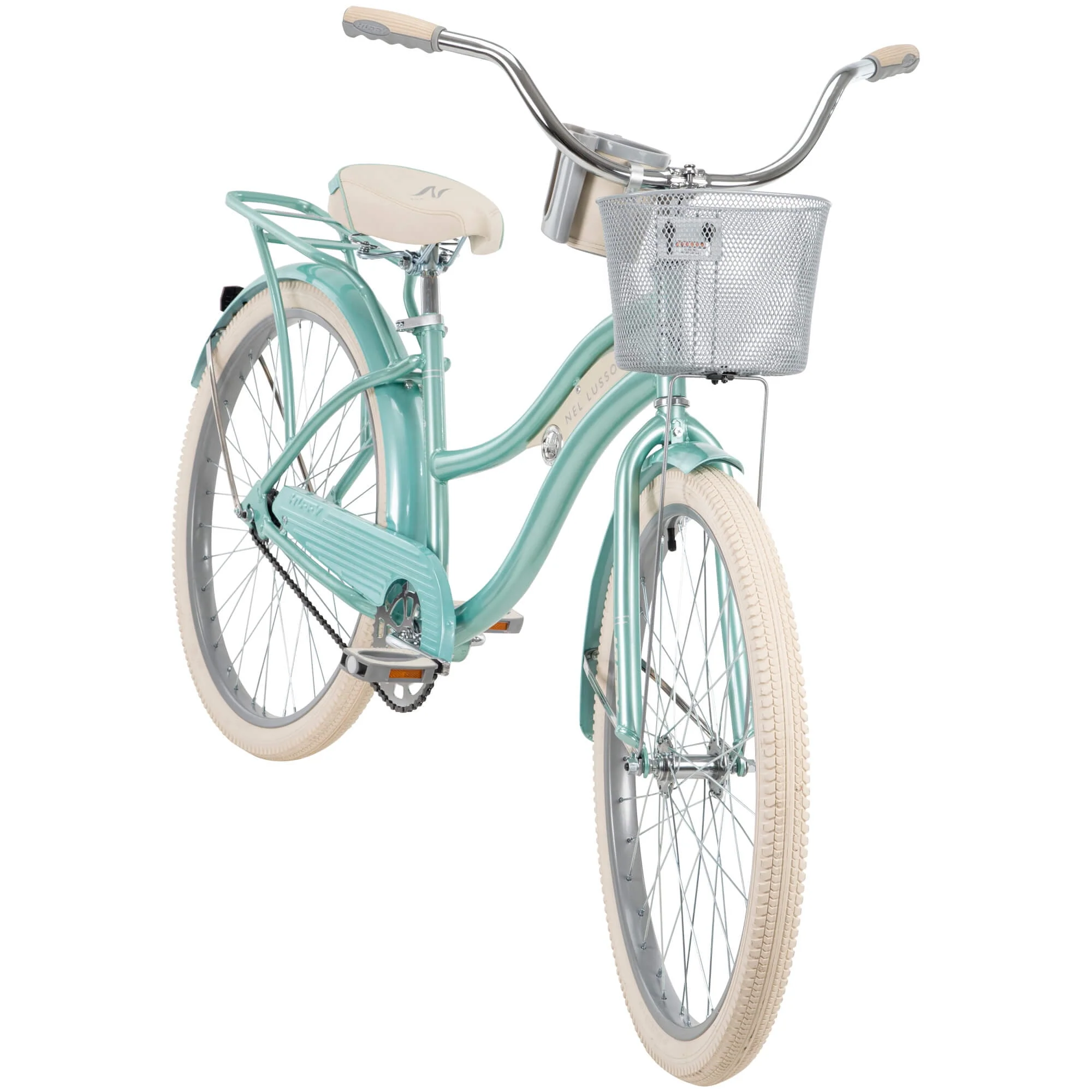 Huffy 26 Nel Lusso Classic Cruiser Bike with Perfect Fit Frame, Women's, Ages 13 Years, Light Blue