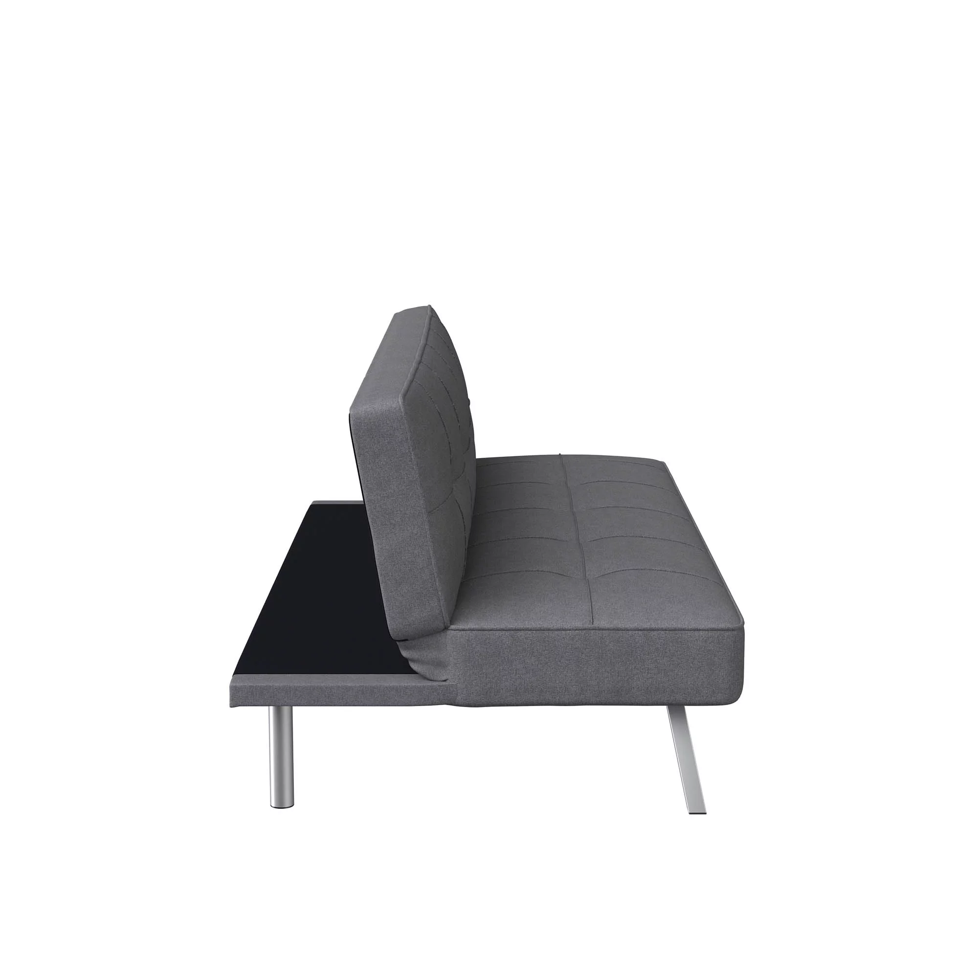 Serta Chelsea Modern Futon, Charcoal Gray Fabric