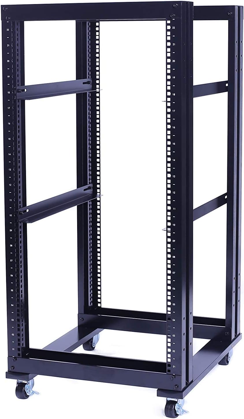 RAISING ELECTRONICS 22U 4 Post Open Frame 19inch Data Network It Server/Audio Rack 31" Deep UL Certified