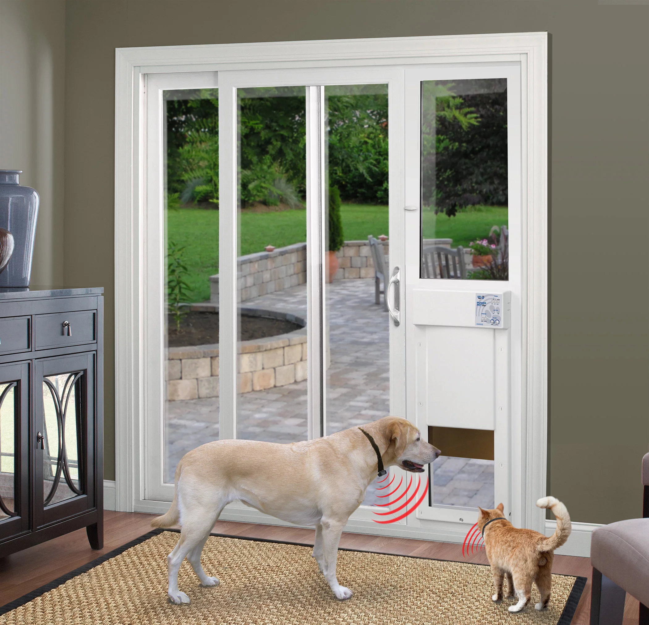 High Tech Pet Power Pet Patio Panel for Sliding Glass Door Installations, Double Pane, Low E, Lg Reg Height (81.25" x 14")