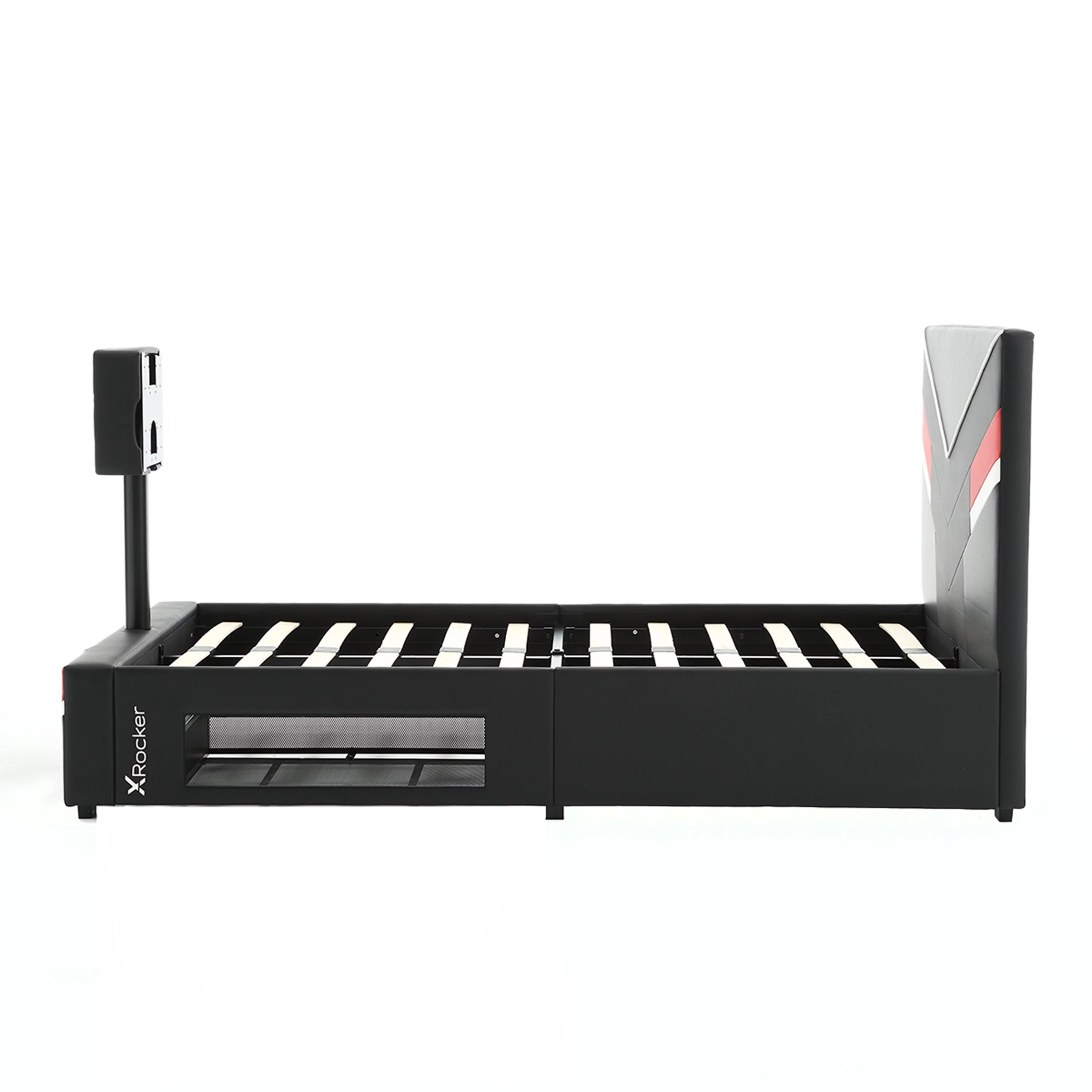 X Rocker Orion eSports Gaming Bed Frame with TV Mount, Child/Teen, Black/Red, Twin, 42.5" H