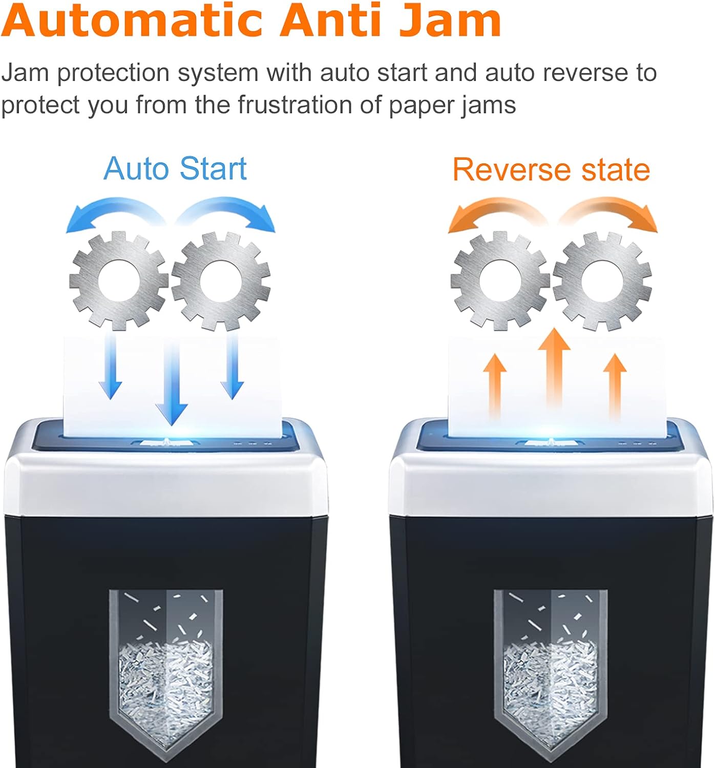 Bonsaii 14-Sheet Office Paper Shredder, 30-Minute Continuous Running Time, Credit Card/Staples Cross-Cut Shredders for Home Use Heavy Duty, Quiet Shredding Machine with Jam Proof System (C169-B)