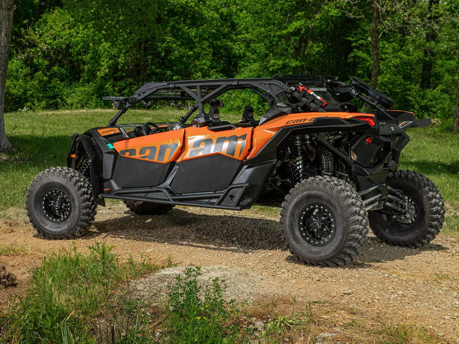 SuperATV Nerf Bars/Rock Sliders for Can-Am Maverick X3 MAX (See Fitment) | 1.75” Diameter Steel Tubing | Bolt-On Mounting | Powder-Coat Finish | Protects Exposed Sides and Body Plastic