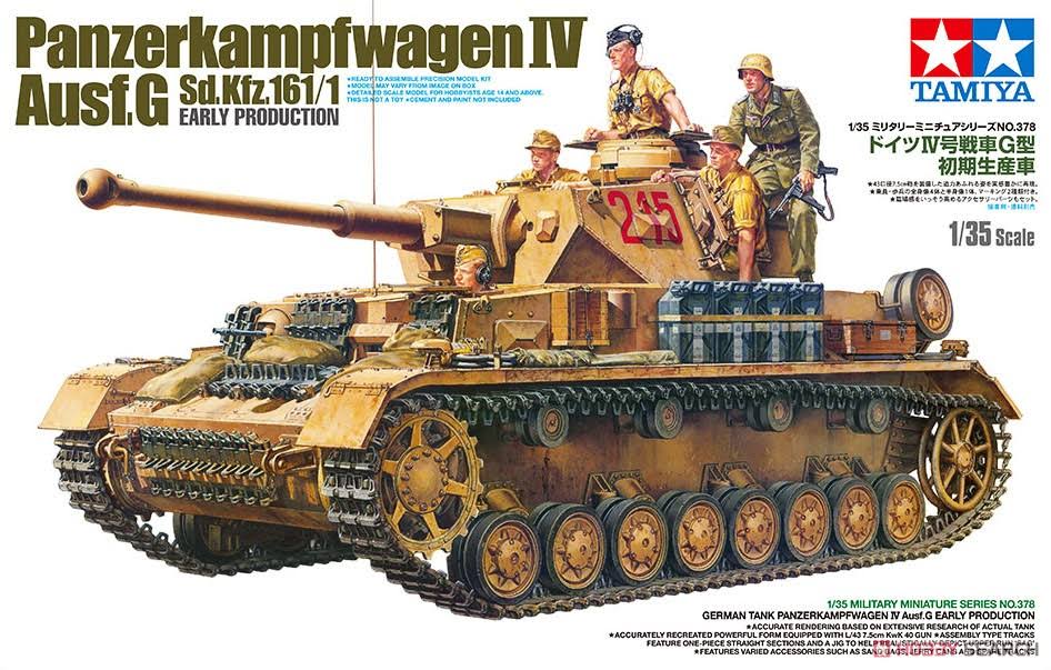 Tamiya TAM35378 1/35 German Tank Panzer IV Ausf.G Plastic Model Kit