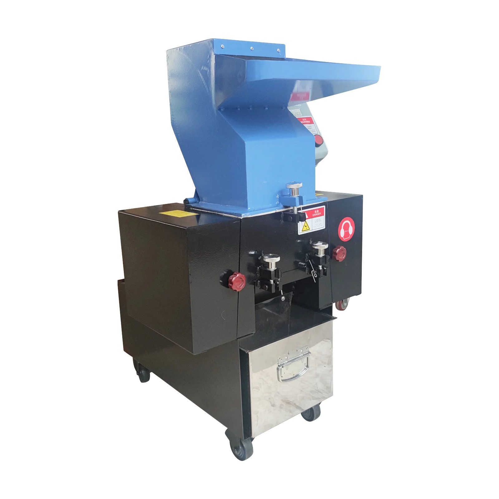 INTBUYING 220V Electric Plastic Shredder Recycling Disintegrator for Plastic Rubber Wood Grain