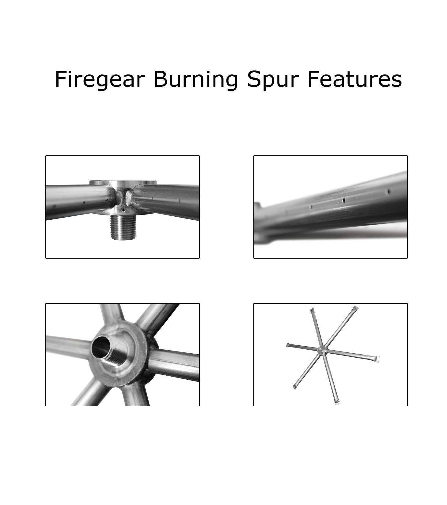 Firegear 26x22 SS Square Pan GAS Fire Pit Insert FPB-26SBS22MT-N