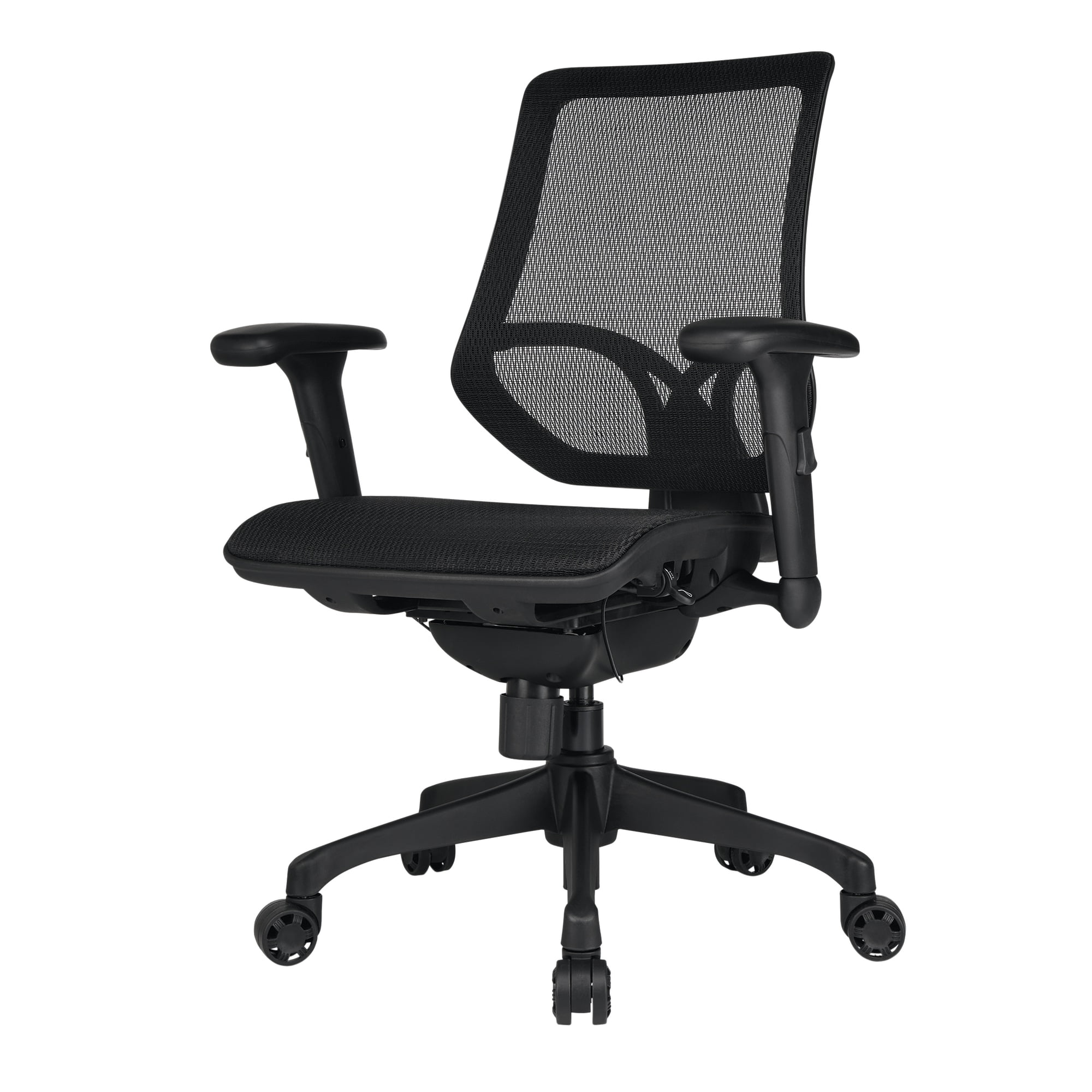 WorkPro® 1000 Series Ergonomic Mesh/Mesh Mid-Back Task Chair, Black/Black, BIFMA Compliant