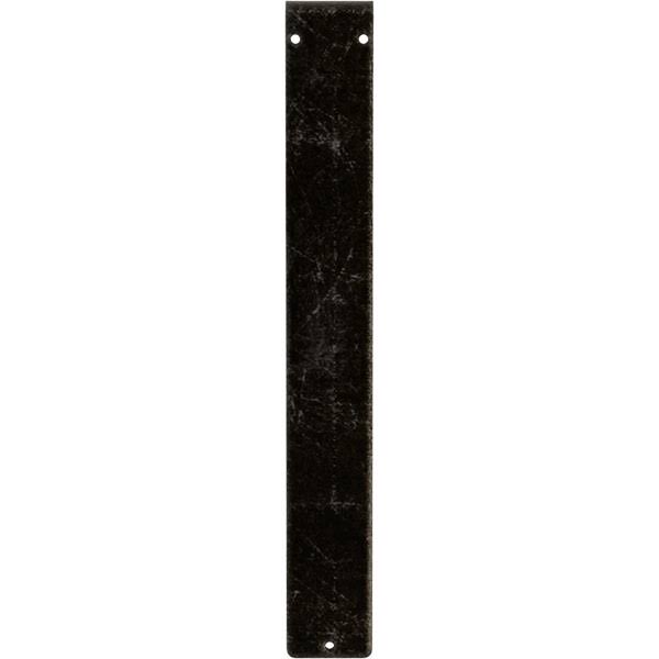 Ekena Millwork BKTM02X12X15TAUAWS 2x22W x 12x22D x 15x22H Austin Wrought Iron BRACKET, (Triple Center brace), Antiqued Warm Silv
