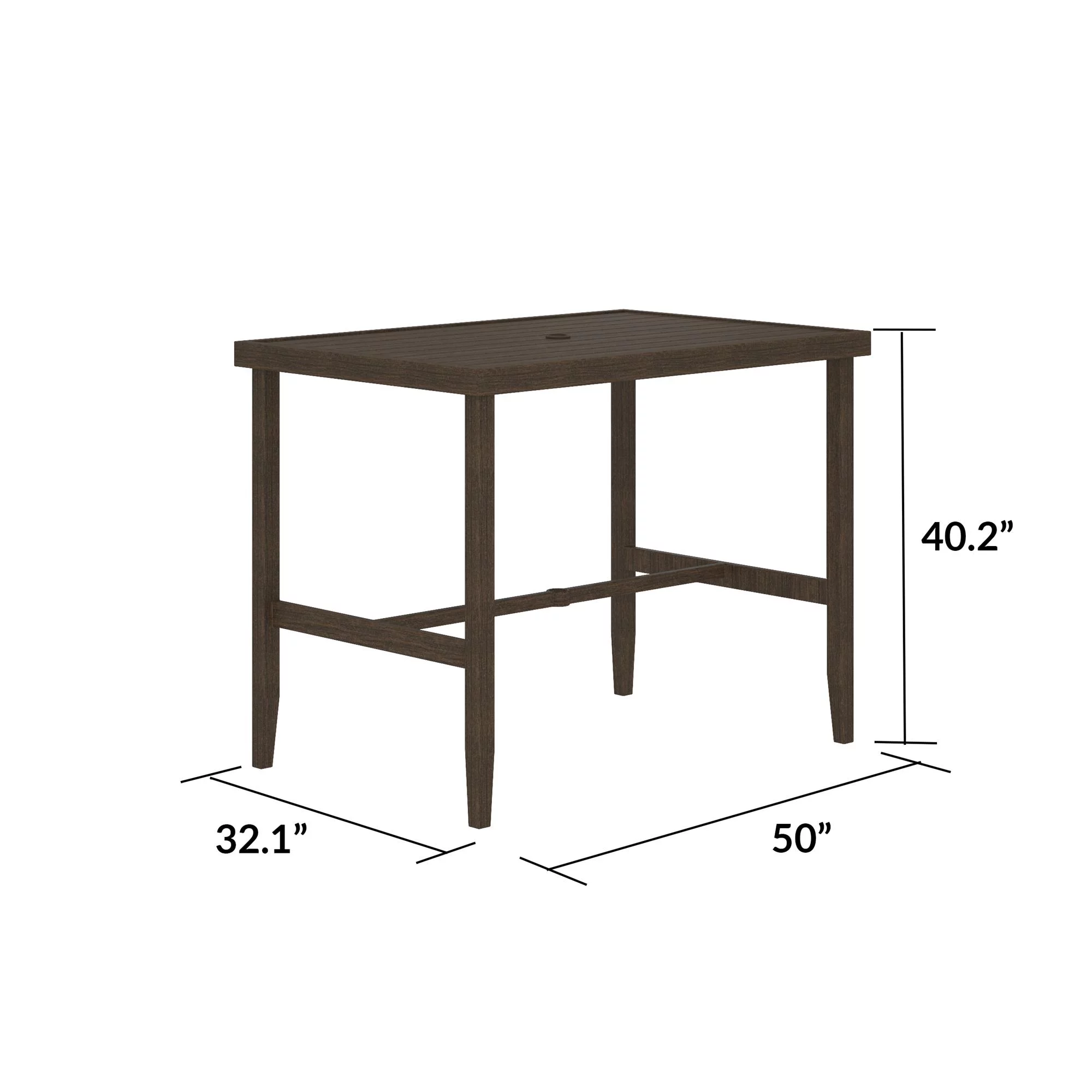 COSCO Outdoor Living, Patio Bar Table, Steel, Dark Brown