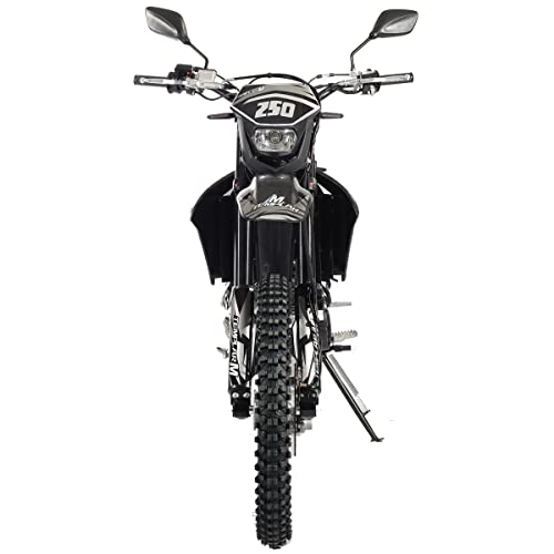 X-PRO Templar M 250cc Dirt Bike with Zongshen Engine 5 Speed Pit Bikes Adult Pitbike, Big 21"/18" Wheels! (Black)