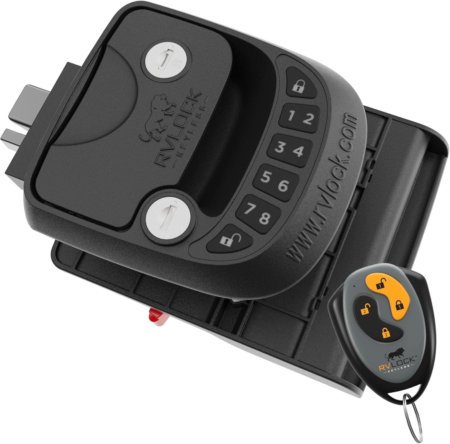 RVLock Compact and Key Fob Keyless Entry Keypad, RV/5th Wheel Lock Accessories