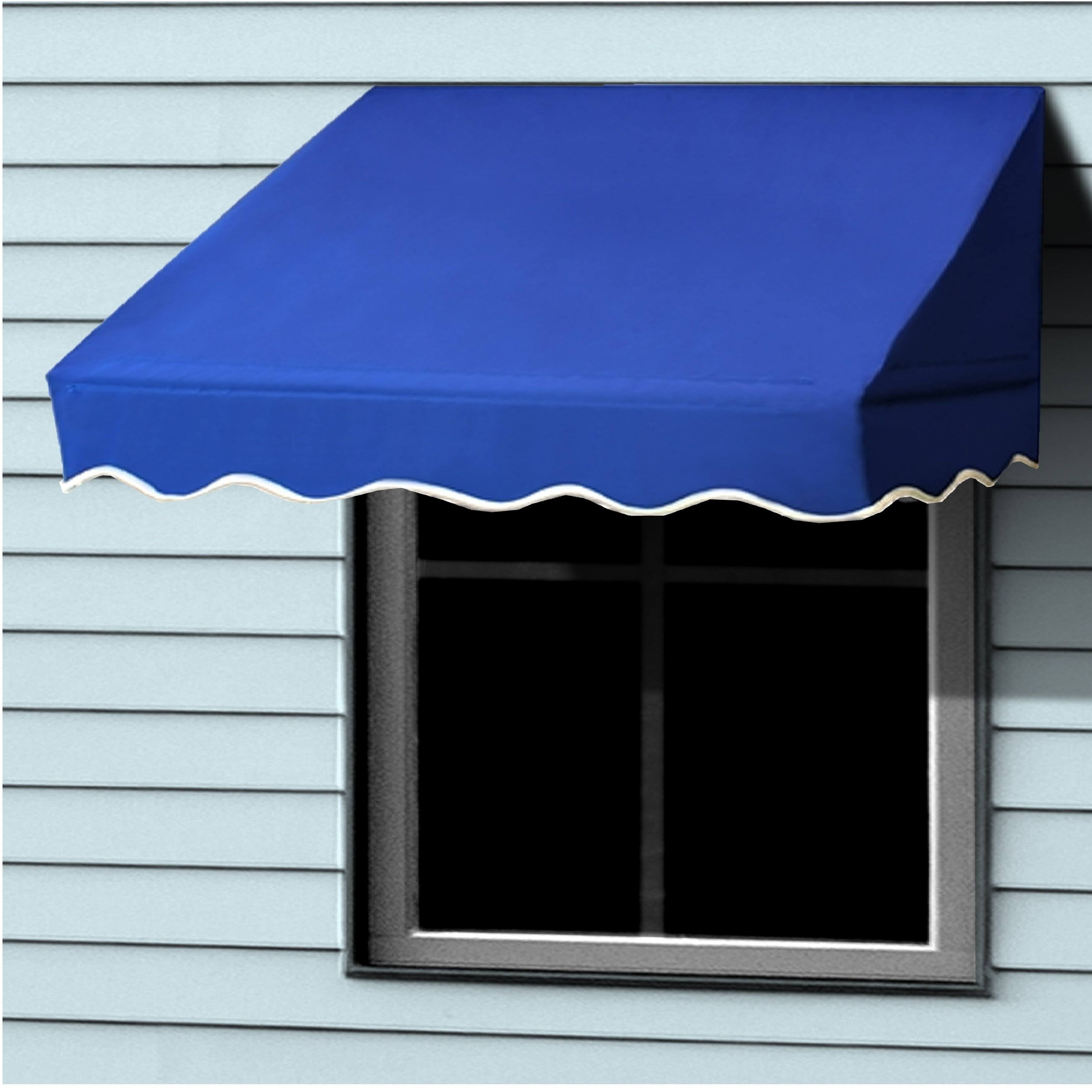 Aleko 8 x 2 ft. Window / Door Awning Canopy Blue