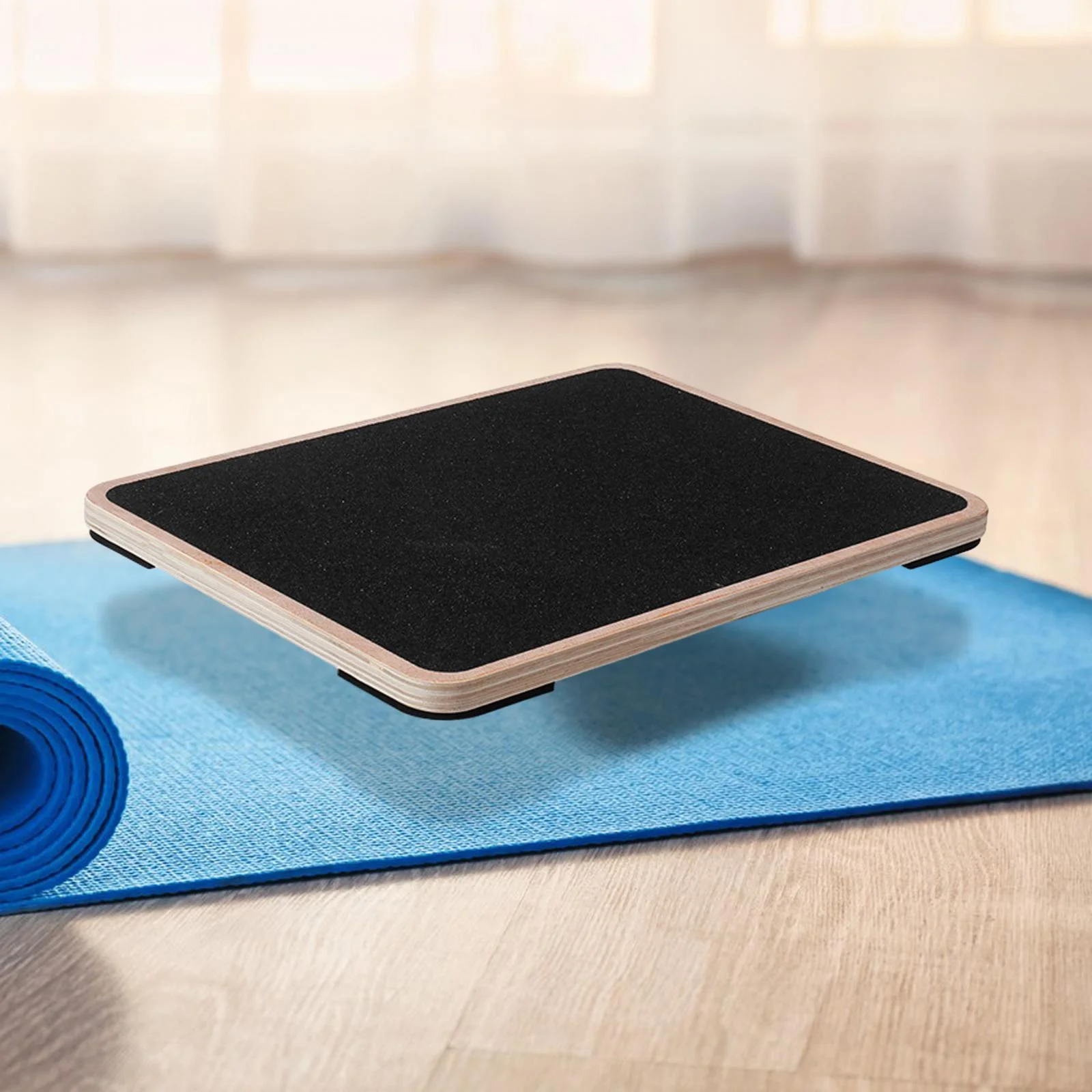 BAOSITY Wooden Balance Board, Balance Trainer, Professional Rectangular Non-Slip Wobble Board, Rocker Board for Stability Exercises in The Gym - Curated Treasures Market