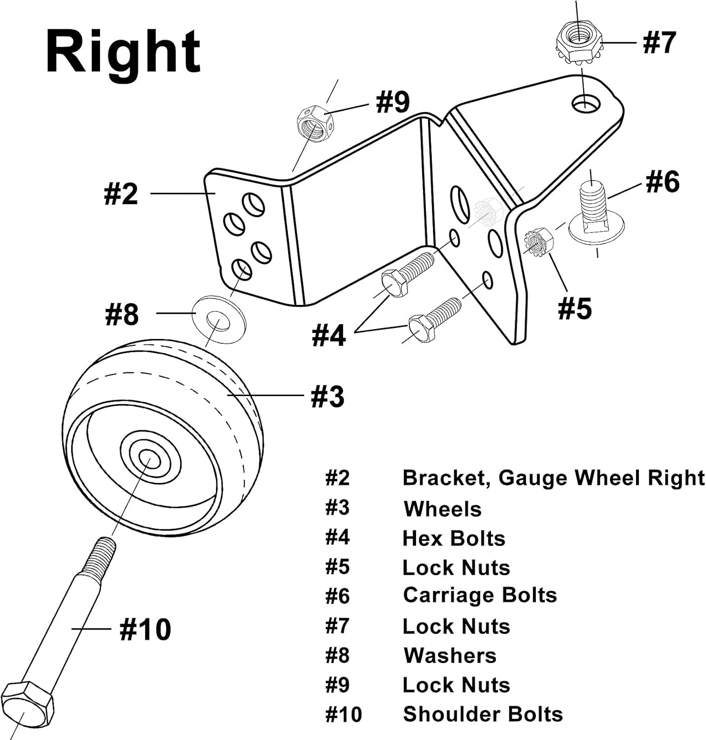 KOOTANS 42" Deck Gauge Wheel Bracket Kit for Husqvarna AYP Poulan Ariens Craftsman 532181040 525509501 YTH22V42 YTH2042 YTH18542 GWN42B Lawn Mowers and Tractors Pack of 2