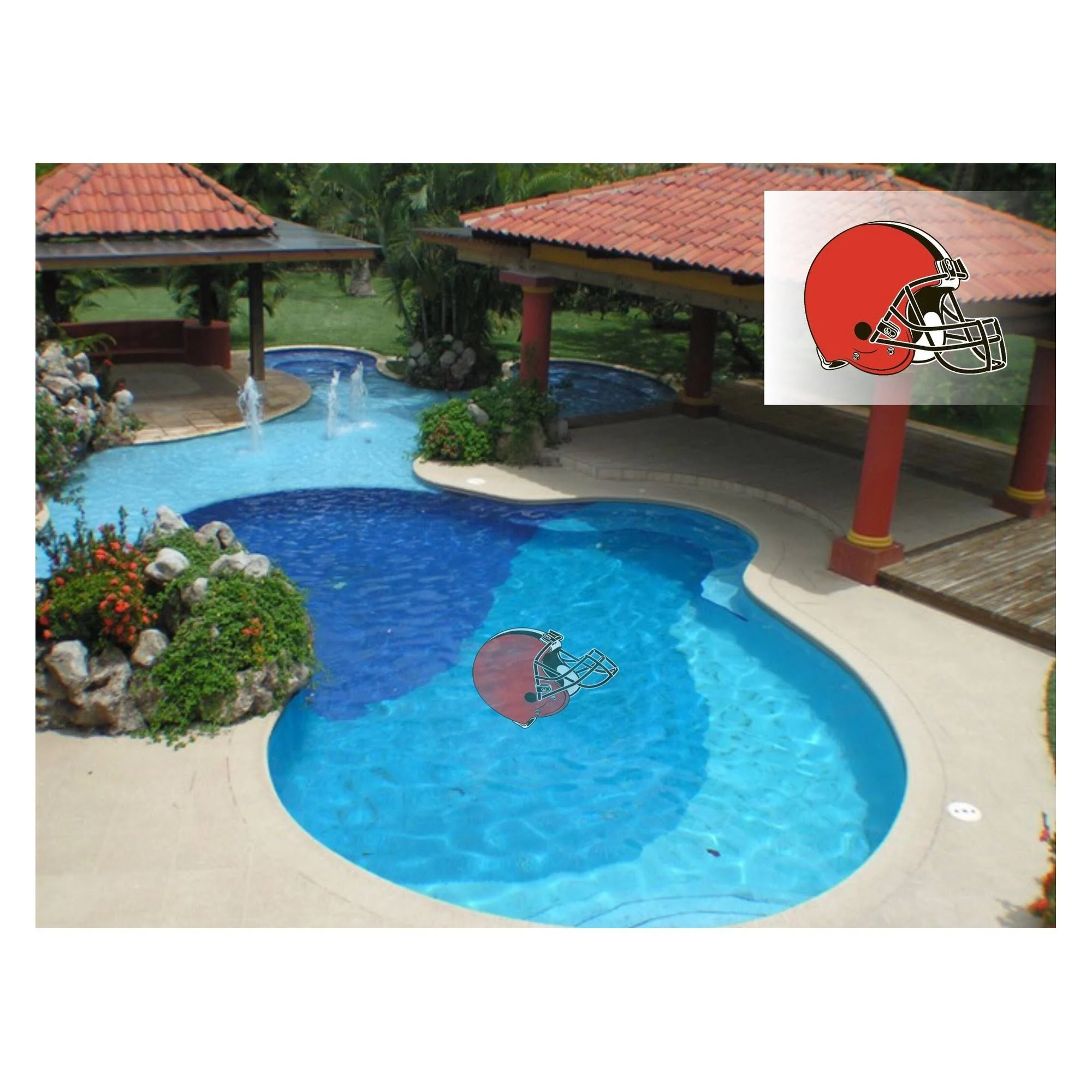 NFL Cleveland Browns Large Swimming Pool Graphic Mat Multi