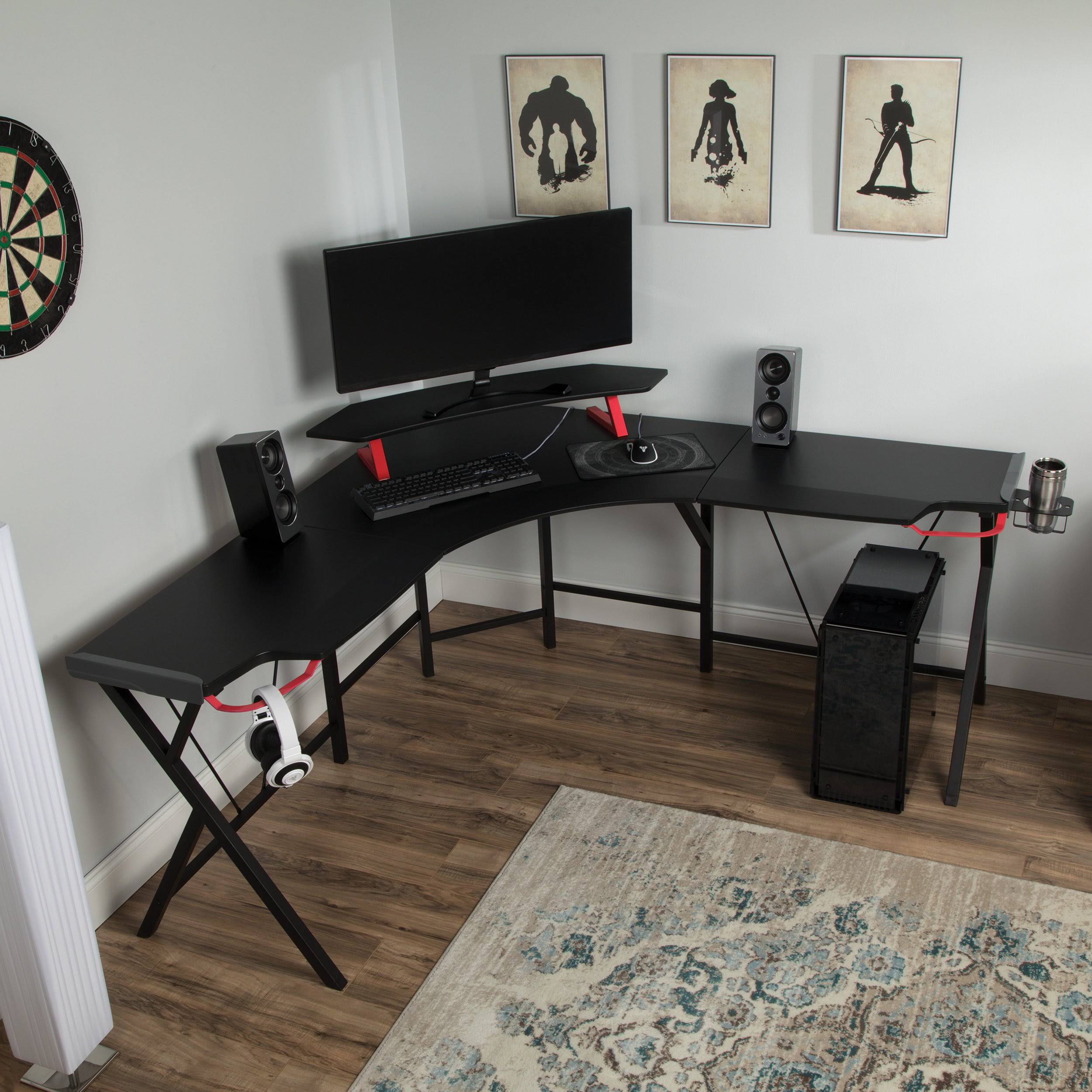 Respawn RSP-2000-GRY L Shaped Gaming Desk Grey