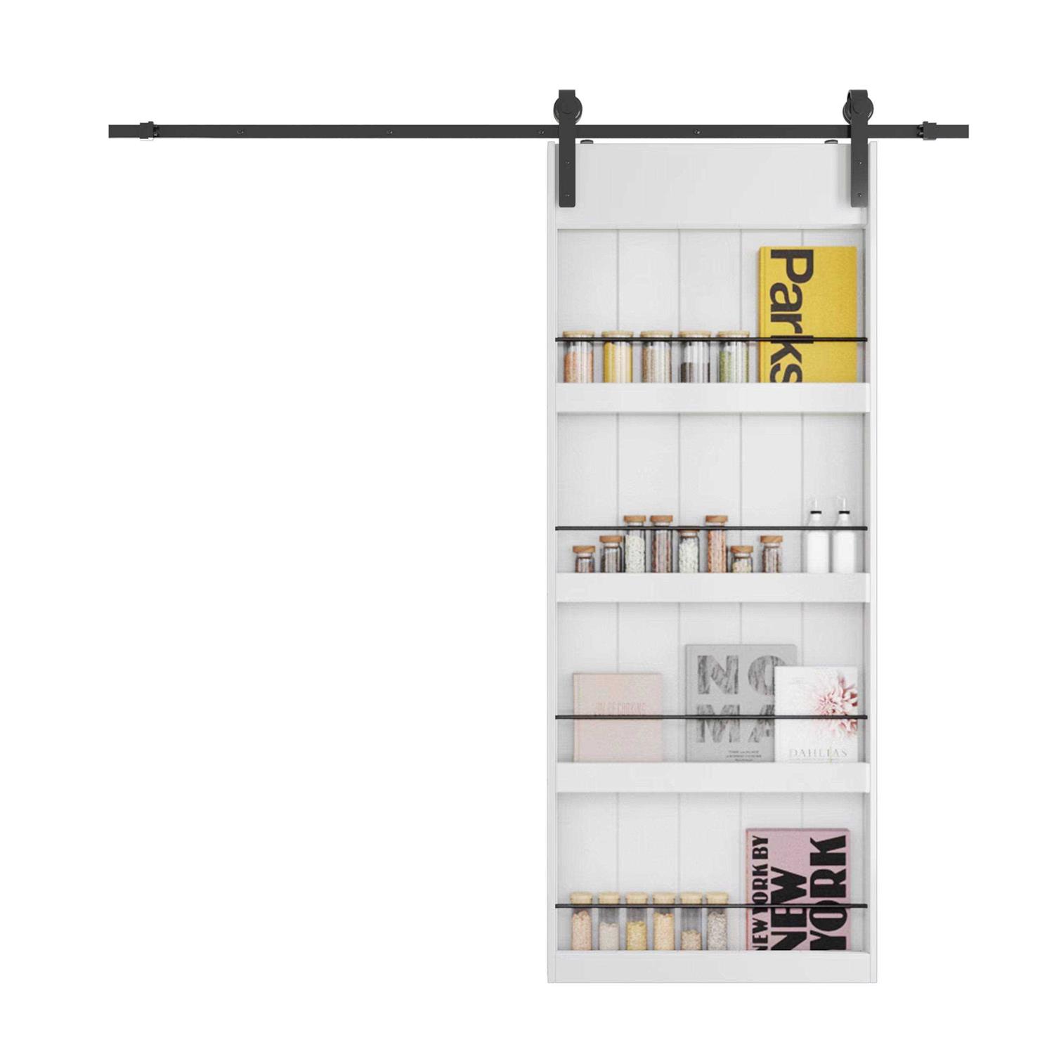 Tenoner Simplecozy Barn Door with 4-Compartment Bookshelf,36 x 84 - Shop Hardware Tools Online Store
