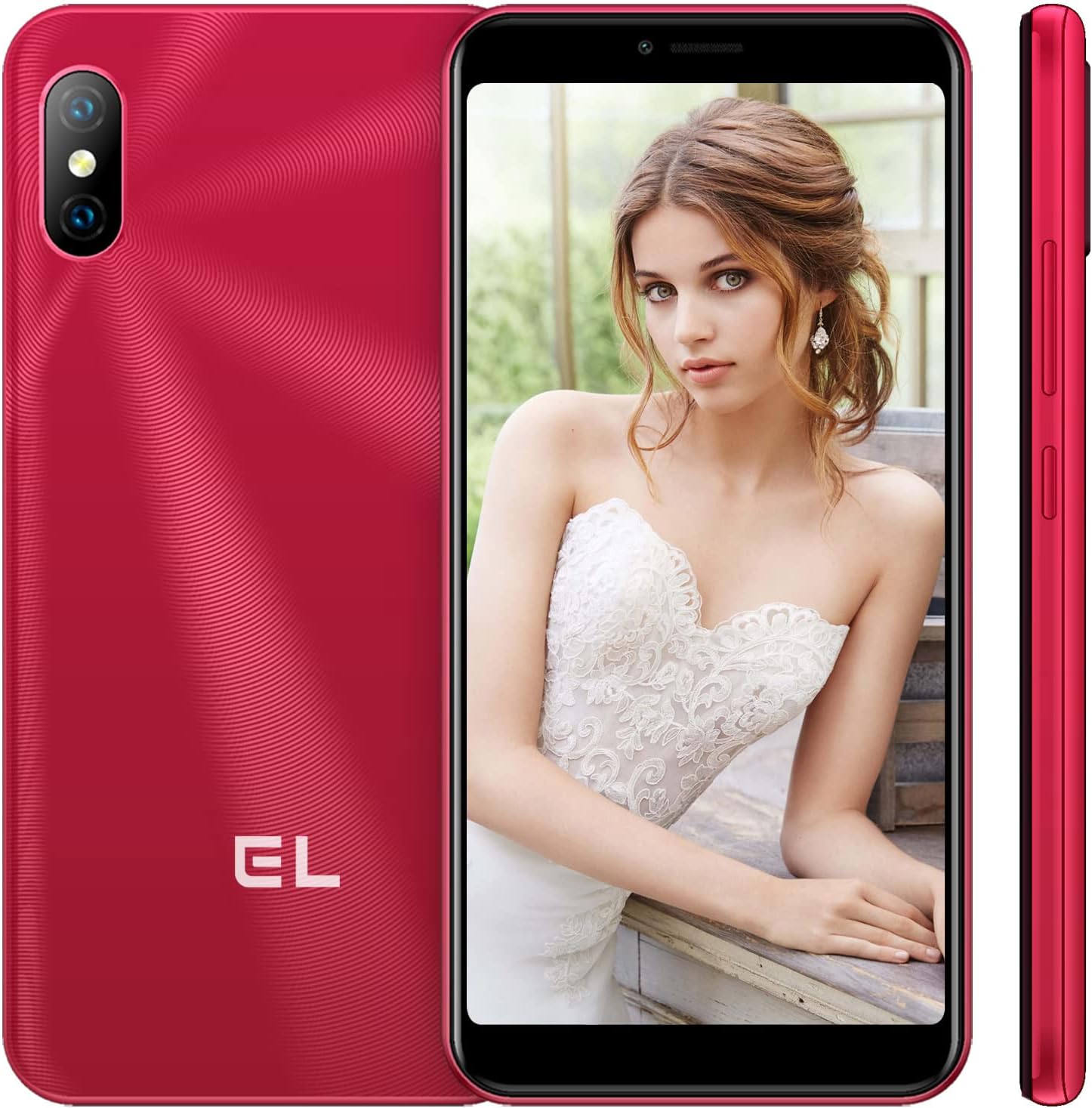 Unlocked Smartphones,KXD EL 6C, 4G Dual sim Unlocked Cell Phones, Android 8.1 5.5" Full-Screen,Face Detection, 2500mAh Battery, US Version-Red