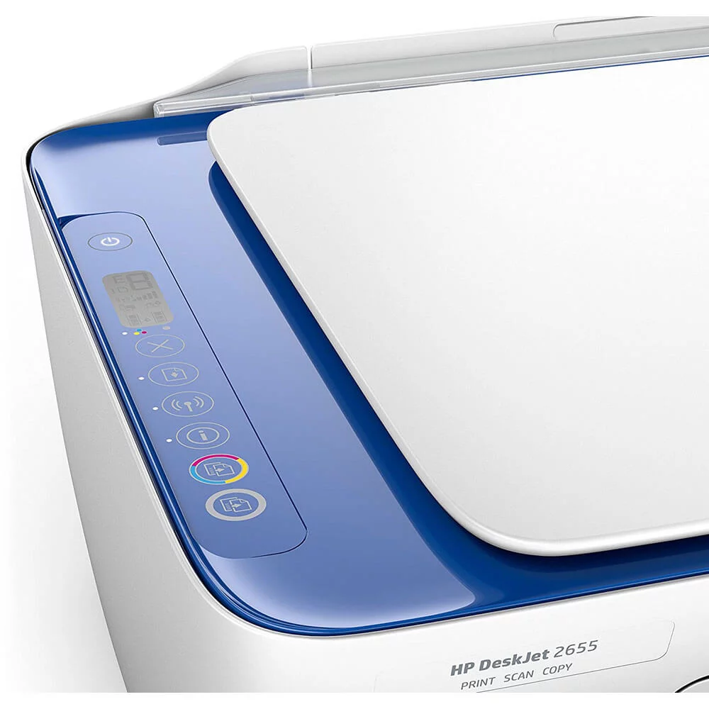 HP Deskjet 2655 Inkjet Multifunction Printer - Color - Copier/Printer/Scanner - 20 ppm Mono/16 ppm Color Print - 4800 x 1200 dpi Print - Manual Duplex Print - 1200 dpi Optical Scan - 60 sheets Input - - Curated Treasures Market