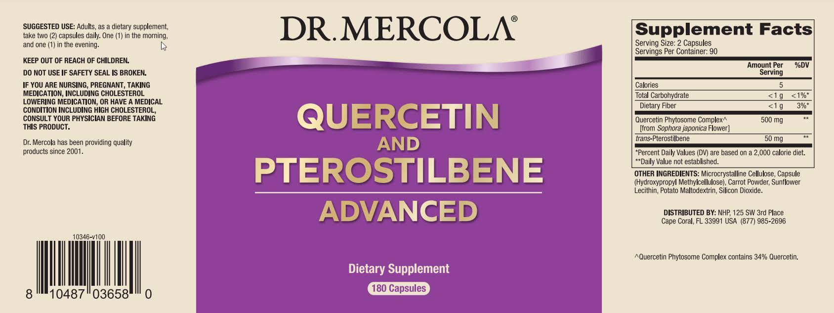 Quercetin and Pterostilbene Advanced - Dr Mercola