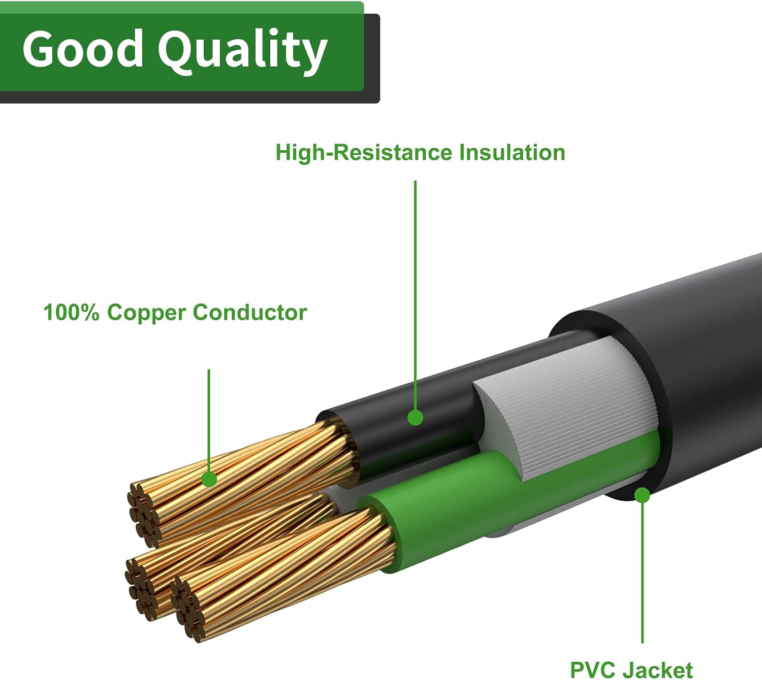 RVGUARD 4 Prong 30 Amp to 30 Amp RV Generator Adapter Cord 12 Inch, STW 10/3, L14-30P Locking Male Plug to TT-30R Female with LED Power Indicator, Green