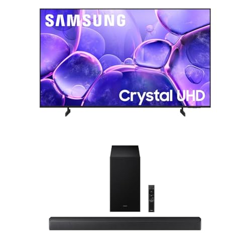 Samsung 43-Inch Class Crystal UHD U8000F 4K Smart TV (2025 Model) Endless Free Content, Crystal Processor 4K, MetalStream Design, Knox Security, Alexa Built-in