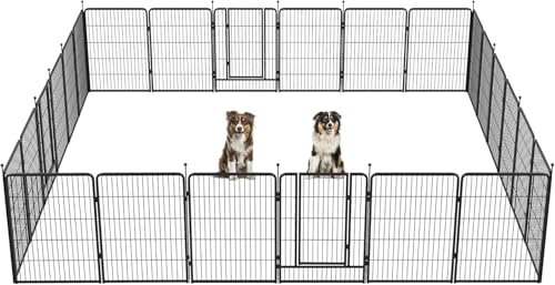 FXW Instant Dog Playpen, Portable Pet Fence for Outdoor, RV Trips, and Camping, 40inch, 16 Panels for Medium and Large Dogs│Patented