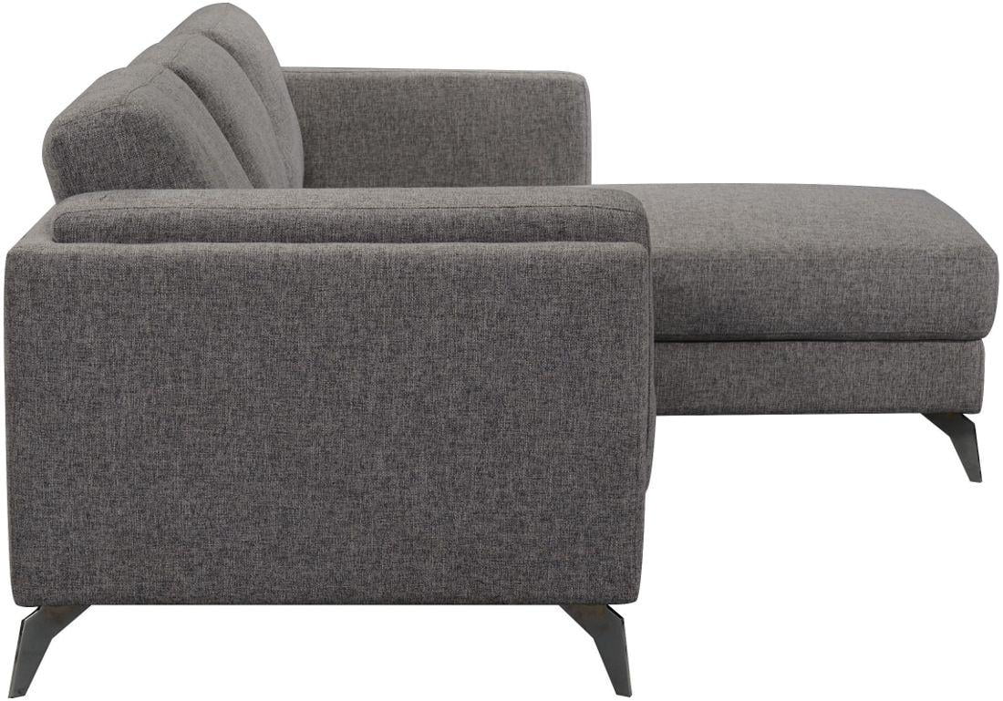 Contemporary Gray Fabric Sectional Sofa by Acme Beckett 57155-2pcs