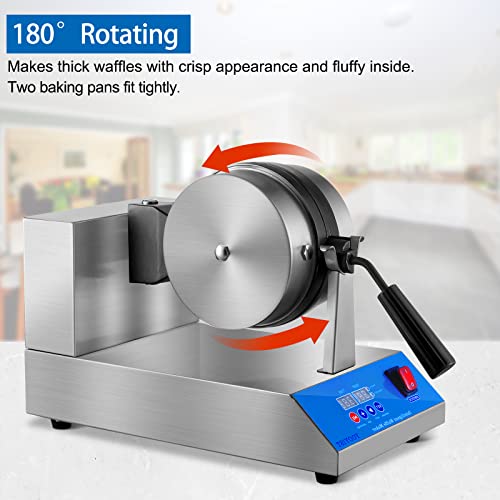 YOOYIST Commercial Belgian Waffle Maker Intelligent LED Temperature Non Stick