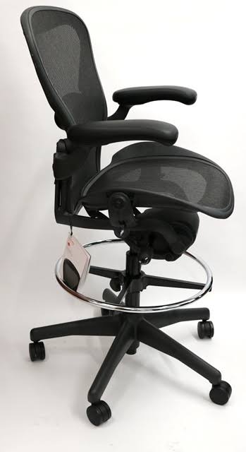 Herman Miller Aeron Drafting Stool Fully Featured Size C Chair