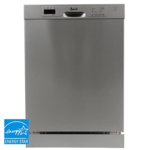 Avanti Dishwasher 18-Inch Built In with 3 Wash Options and 6 Automatic Cycles, Stainless Steel Construction with Electronic Control LED Display, Low Noise Rating