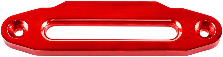 RED 10 inch High-Grade Aluminum 8000-15000 LBs Hawse Fairlead for Car SUV ATV UTV Pickup Truck Offroad Synthetic Winch Rope Cable Pack of 2