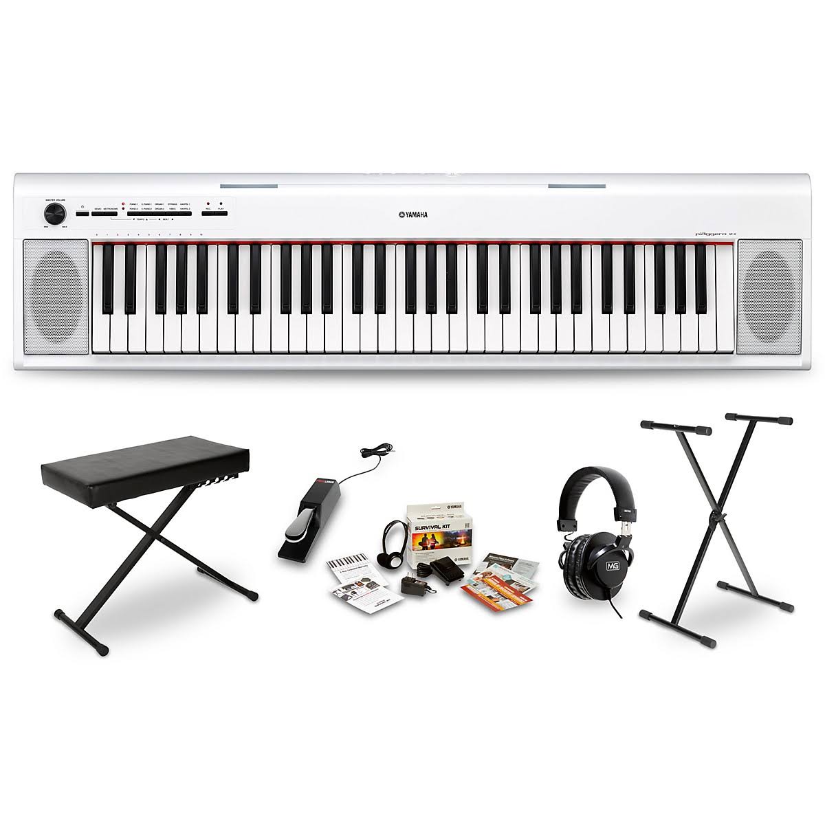 Yamaha NP-12 Portable Keyboard Package White