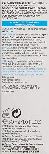 La Roche-Posay Pure 10% Vitamin C Serum For Face With Hyaluronic Acid & Salicylic Acid, Hydrating & Brightening Serum, Boost Radiance & Reduce Wrinkles, Paraben Free, Stocking Stuffers