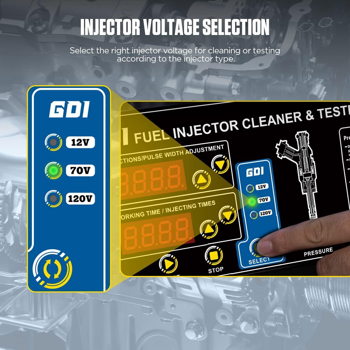 QPKING GID Fuel Injector Cleaner & Tester, Automotive Fuel System Cleaners Testers,Fuel Injection Systems Cleaners 110V/220V