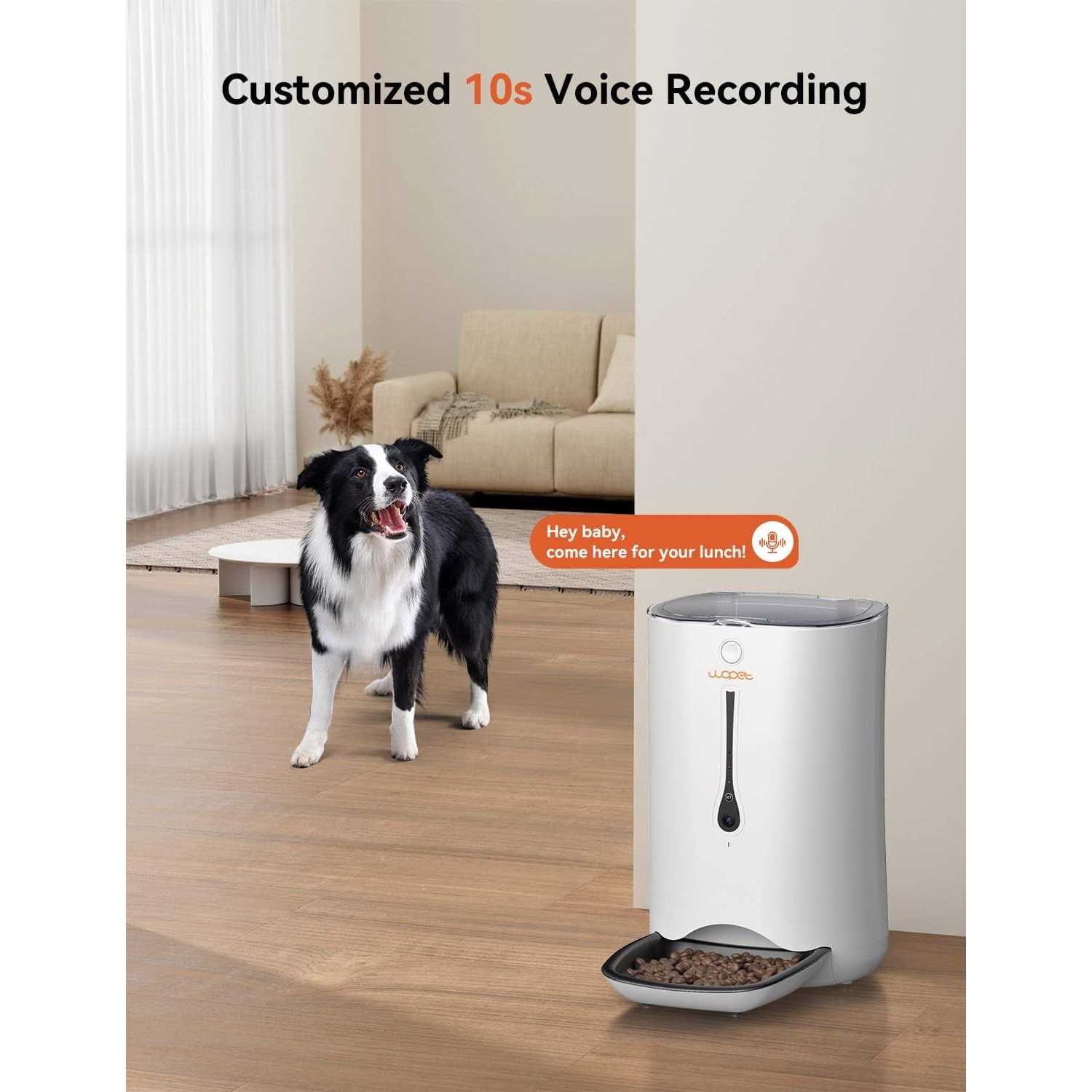 Wopet Automatic Cat Dog Feeder with Camera, App Control Smart Pet Feeder Food, HD Camera for Voice and Video Recording - Pet Supplies online store