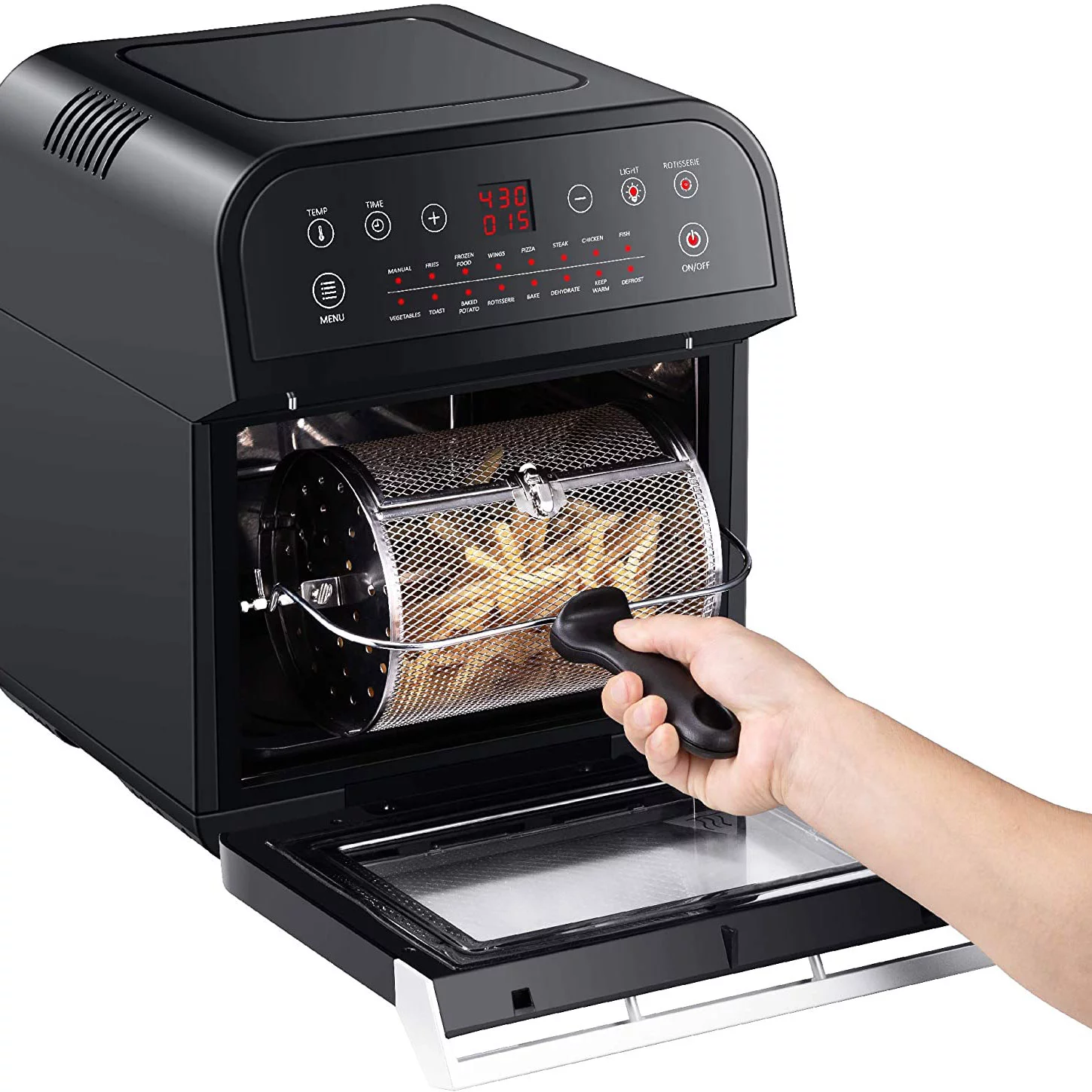 GoWISE USA GW44800 GoWISE 12.7-Quart Electric 15-in-1 Programmable Air Fryer and Oven Combo Black