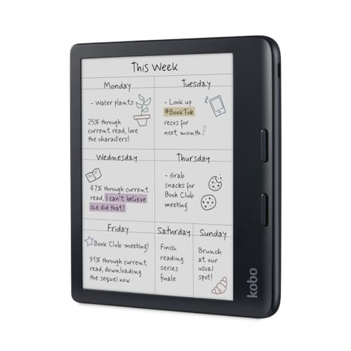 Kobo Libra Colour Black eReader with Case Bundle