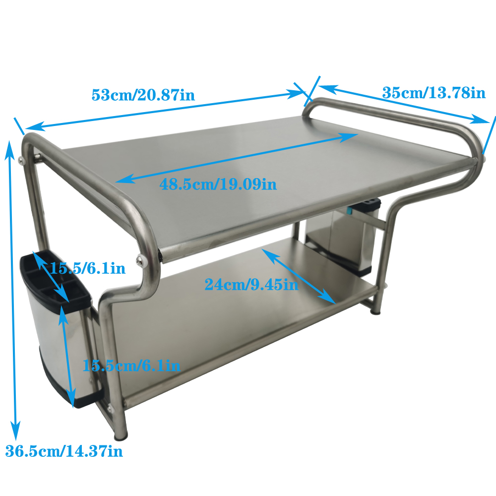 INTSUPERMAI Microwave Oven Wall Mount Shelf Rack Stainless Steel Kitchen Storage Shelf