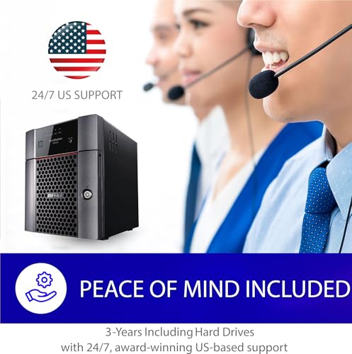BUFFALO TeraStation 3420DN 4-Bay SMB 16TB (4x4TB) Desktop NAS w/Hard Drives Included Network Attached Storage