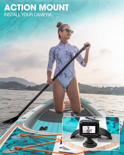 CETANA 11'6×35" Extra Wide Stand Up Paddle Board for Adults & Youth, 400lb Capacity Inflatable Paddle Board, Sup for 2+1 Person with Removable US Fin, 100L Backpack, Floating Paddle, Safety Leash