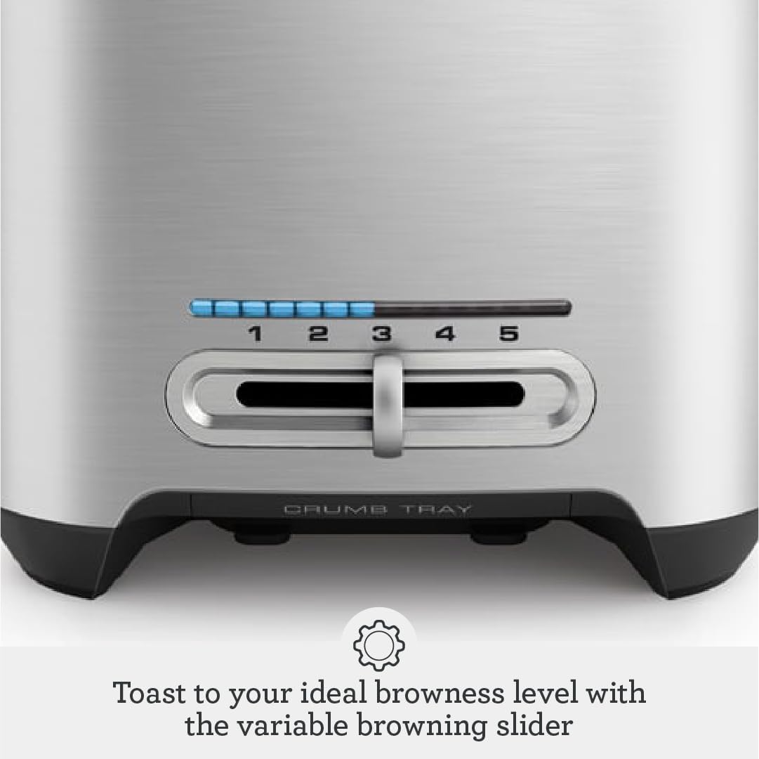 Breville Die-Cast Smart Toaster 2 Slice BTA820XL, Brushed Stainless Steel